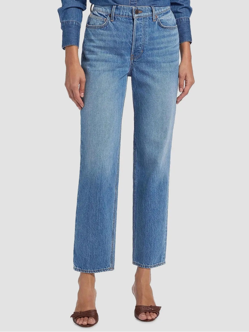 NWT Veronica Beard Leah Mid-Rise Straight-Leg Jeans 27 - Picture 2 of 11